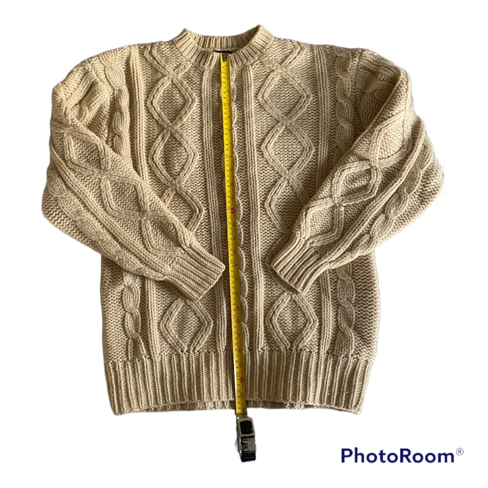 Vintage 100% wool fisherman’s cable sweater